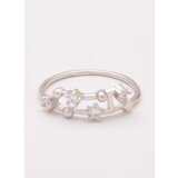 Fenzy srebrn prstan z okrasnimi diamanti, Art495 - kozorog, srebrna barva | Shoptok.si