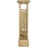  Vrtna pergola s klopjo in koriti impregnirana trdna borovina, (20758585) | Shoptok.si