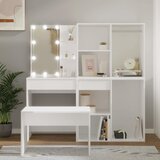  Set toaletnog stolića LED bijeli od konstruiranog drva Bijela | Shoptok.si