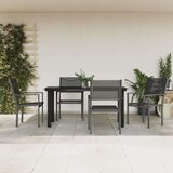  Vrtna sedežna garnitura 5-delna črno jeklo in textilene, (20795867) | Shoptok.si