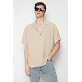 Trendyol muška košulja TMNSS24GO00019, bež | Eponuda.com