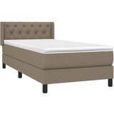  Krevet s oprugama i madracem smeđesivi 80x200 cm od tkanine | shoptok.hr
