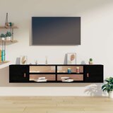  Zidni ormarići 2 kom crni 80 x 30 x 30 cm od masivne borovine Cijene