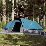 vidaXL Družinski šotor za 9 oseb moder vodoodporen