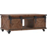  Stolić za kavu od masivne jelovine 91 x 51 x 38 cm smeđi | shoptok.hr