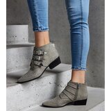Gemre Green decorative ankle boots with low block heel Forever | shoptok.hr