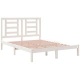 Okvir za krevet od masivne borovine bijeli 140 x 190 cm | shoptok.hr
