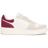 Tommy Jeans Nizke superge 'TJW RETRO BASKET SNEAKER' bež / ecru / mornarska / bordo | Shoptok.si