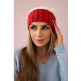 Kesi marka niezdefiniowana Cap with fleece Paris K212 ecru+burgundy | shoptok.hr