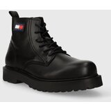 Tommy Jeans Kožne cipele TJM RUBERIZED LACE UP BOOT za muškarce, boja: crna, EM0EM01276 | shoptok.hr