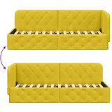 vidaXL kutni okvir kreveta s uzglavljem žuta 80 x 200 cm baršun | shoptok.hr