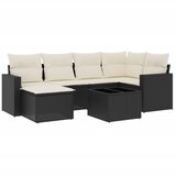  7-dijelni set vrtnih sofa od poliratana s jastucima crni | shoptok.hr