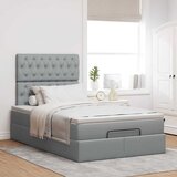  Otomanski krevet s madracem svijetlosivi 120x200 cm tkanine | shoptok.hr
