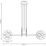  Visilica na sajli XOTIC 4xE27/15W/230V crne boje | Eponuda.com