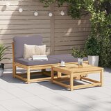 Maison Chic Seti vrtnega pohištva - Vrtna garnitura - Vrtni pohištvo set 3-delna z blazinami trden akacijev les, (21809823) | Shoptok.si