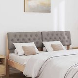 vidaXL Tapecirani uzglavlje Sivo-smeđa 140 cm Čvrsto borovo drvo | shoptok.hr