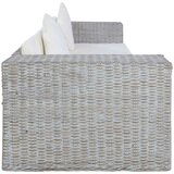 vidaXL trosjed od prirodnog ratana s jastucima sivi | shoptok.hr