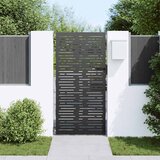  Vrtna vrata 85 x 200 cm Crna Može se zaključati | shoptok.hr