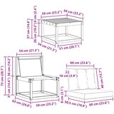  Set vanjskih sofa 9 kom. Prirodna i crna | shoptok.hr