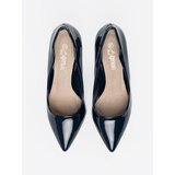 Shelvt Navy blue patent pumps with a stiletto heel | ePonuda.com