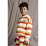 Mini Rodini Otroški bombažen pulover Stripe oranžna barva
