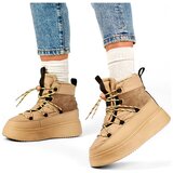 primohurt Beige snow boots with a cuff, insulated women's winter boots with a thick sole | shoptok.hr