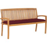 vidaXL vrtna klop z blazino 159 cm trdna tikovina | Shoptok.si