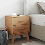  Noćni ormarić OLDEN smeđi od masivne borovine | shoptok.hr