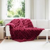  Lažni zec deka Bordeaux Crvena 150 x 220 cm Poliester | shoptok.hr