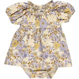 Müsli by GREEN COTTON Obleka 'Cardamine' svetlo bež / rjava / rumena / lila | Shoptok.si