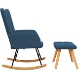  Stolica za ljuljanje s osloncem za noge plava od tkanine | shoptok.hr