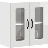 Maison Chic Kuhinjska stenska omarica - Kuhinjska omarica s steklenimi vrati Kalmar bela iu1015, (22063802) | Shoptok.si