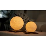 Gingko Temno rjava LED namizna svetilka iz masivnega oreha (višina 19,5 cm) Smart LunaSpin – | Shoptok.si