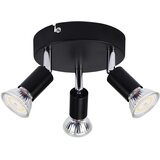 Nettlife 3 GU10 stropni reflektorji črne kovine, nastavljivi industrijski slog, za notranjost hodnika in dnevne sobe, (22116810) | Shoptok.si