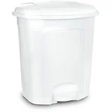 Bel plastičen koš za smeti s pedalom 3 l –