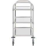 vidaXL Kuhinjska kolica s 3 razine od nehrđajućeg čelika 95x45x83,5 cm | shoptok.hr