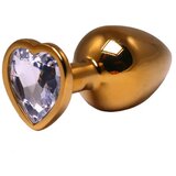  veliki zlatni analni dildo srce sa belim dijamantom Cene