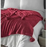 Mijolnir Crveni prekrivač od mikropliša za krevet za jednu osobu 160x200 cm Puffy –