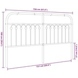 vidaXL Metalno uzglavlje crno 150 cm | shoptok.hr