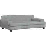  Dječja fotelja svjetlosiva 90 x 53 x 30 cm baršunasta | shoptok.hr