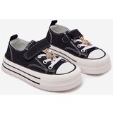 Boto Girls Sneakers With Gold Clip Bear Black Solena | shoptok.hr
