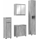  Set namještaja za kupaonicu 4 pcs Siva Sonoma Konstruirano drvo | Eponuda.com