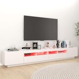 TV ormarić s LED svjetlima bijeli 260 x 35 x 40 cm | Eponuda.com