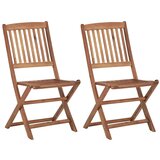 Maison Chic Zložljivi Vrtni Stoli - Stol za vrti 2 kosa trden akacijev les JS2690, (21876329) | Shoptok.si