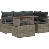  Sjedeća garnitura za vrt 5 kom. Siva Poli ratan 177 x 122 x 85 cm | Shoptok.si