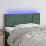 vidaXL LED posteljno vzglavje temno zeleno 90x5x78/88 cm žamet Cene