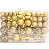  Set božićnih kuglica od 111 komada zlatni od polistirena | shoptok.hr