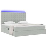  LED krevet za pohranu s madracem Svjetlosiva 160 x 200 cm | shoptok.hr