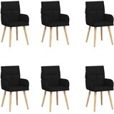  Trpezarijske stolice 6 pcs Tkanina Crna 60 x 56 x 96 cm | Eponuda.ba