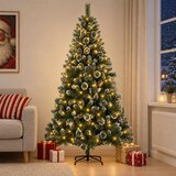  Umjetno božićno drvce s kuglicama 300 LED lampica | shoptok.hr